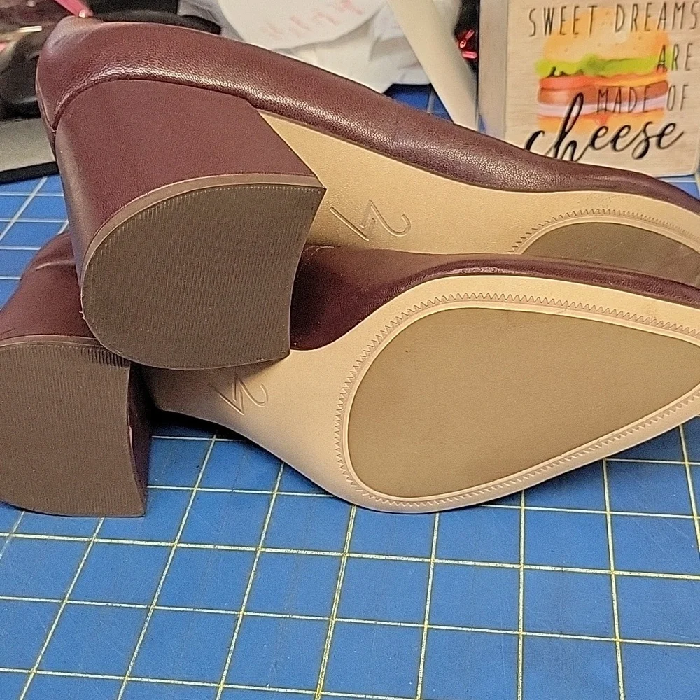 Naturalizer 27 Licia Pointed Toe Pumps Size 7.5M Leather New Burgandy/Wine - Picture 3 of 12
